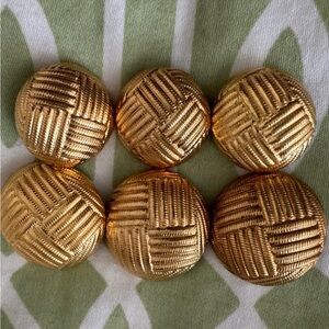 Lot of Six Gold-Tone Buttons